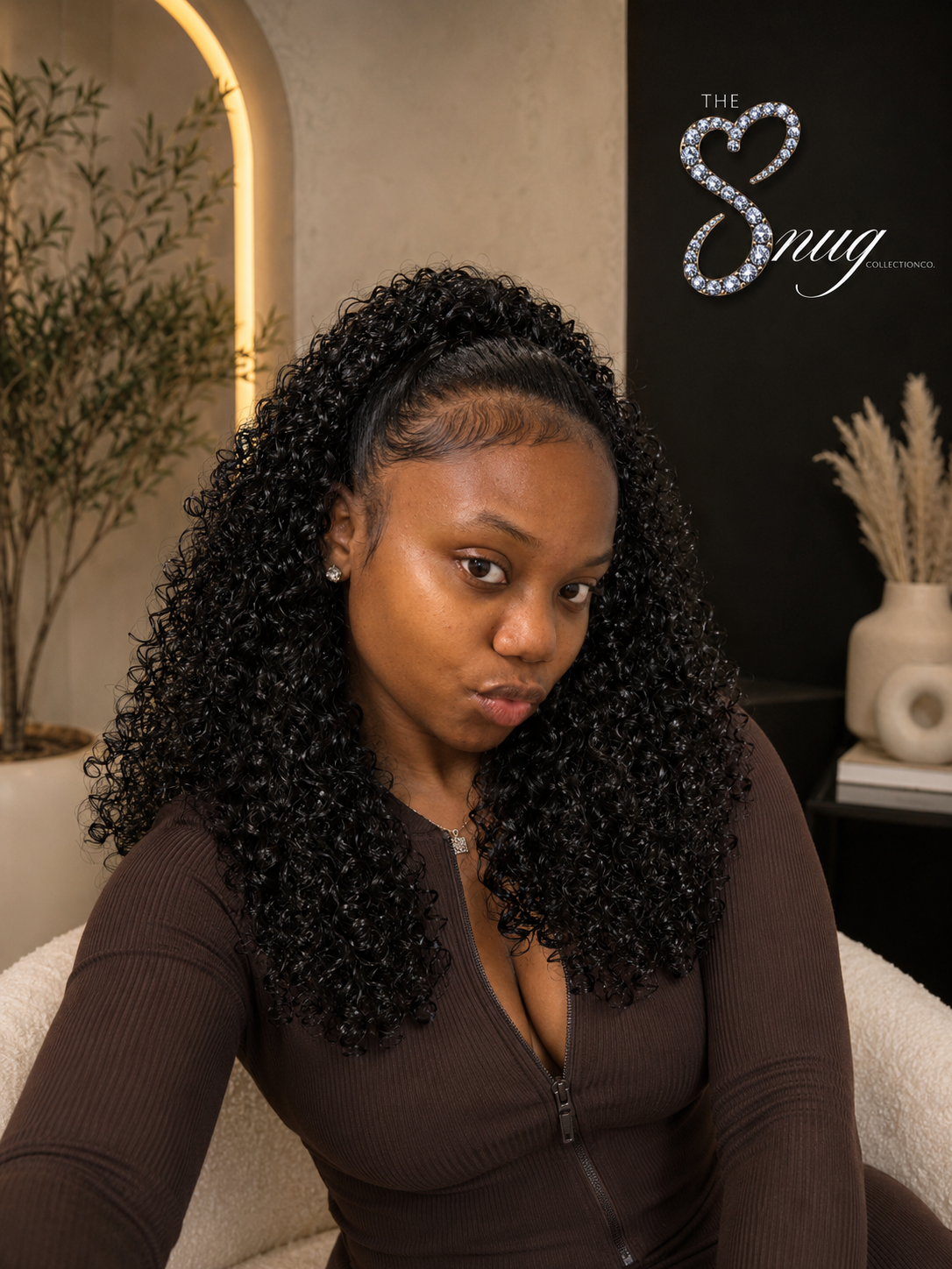 Curly Flip Over Half Wig